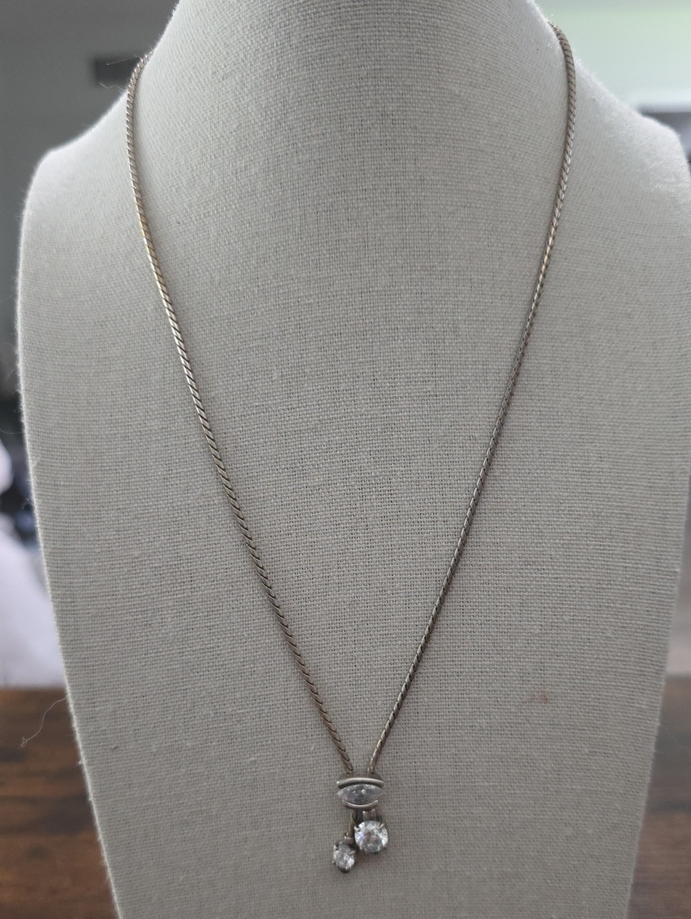 Sterling Silver Clear Crystal Pendant Necklace - Women Jewelry